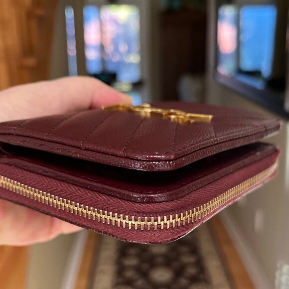 YSL Saint Laurent cassandre matelassé compact zip around wallet - Authentic - Picture 10 of 17